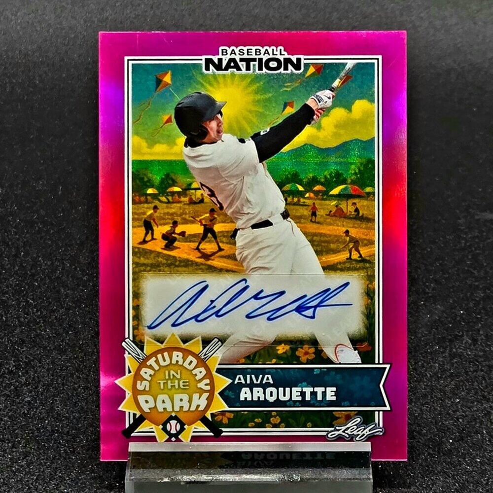 2025 Aiva Arquette 6/6 Auto Saturday in the Park Miami Marlins Top Prospect